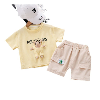 Conjunto Infantil Masculino Bolso Ursinho