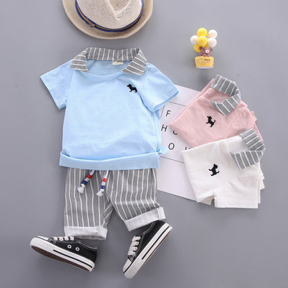 Conjunto Infantil Masculino Lístras Cachorrinho