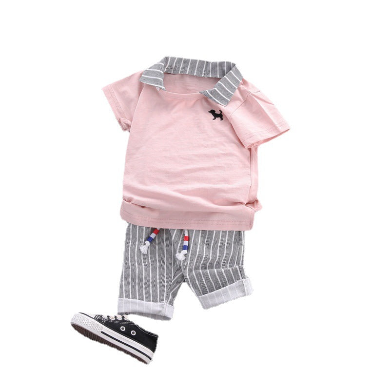 Conjunto Infantil Masculino Lístras Cachorrinho