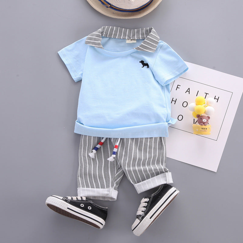 Conjunto Infantil Masculino Lístras Cachorrinho