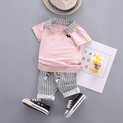 Conjunto Infantil Masculino Lístras Cachorrinho