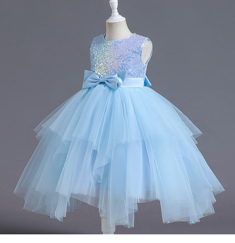 Vestido Infantil De Festa Brilhante Tule