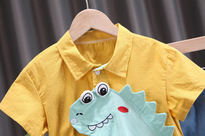 Conjunto Infantil Masculino Camisa Dino