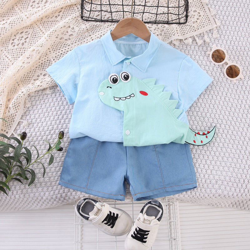 Conjunto Infantil Masculino Camisa Dino