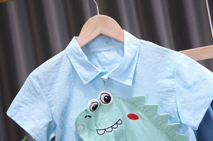 Conjunto Infantil Masculino Camisa Dino