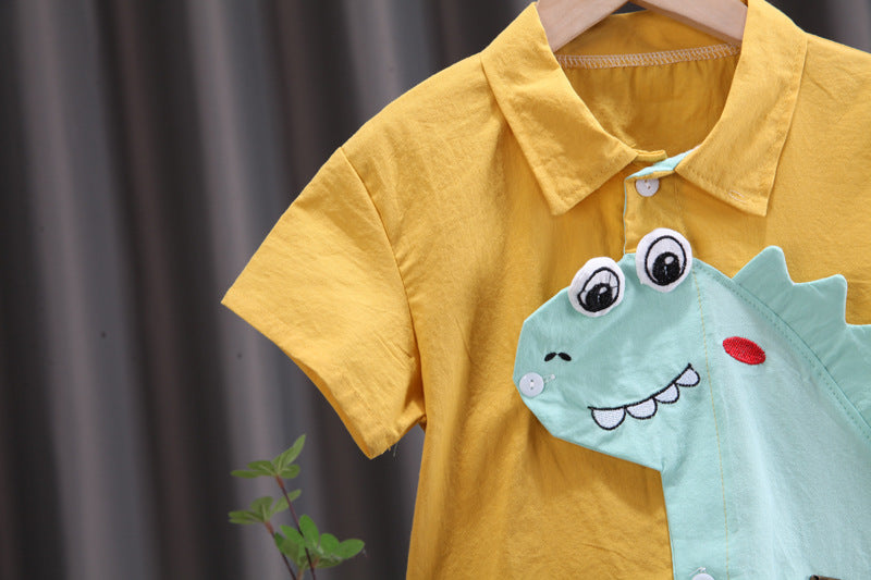 Conjunto Infantil Masculino Camisa Dino