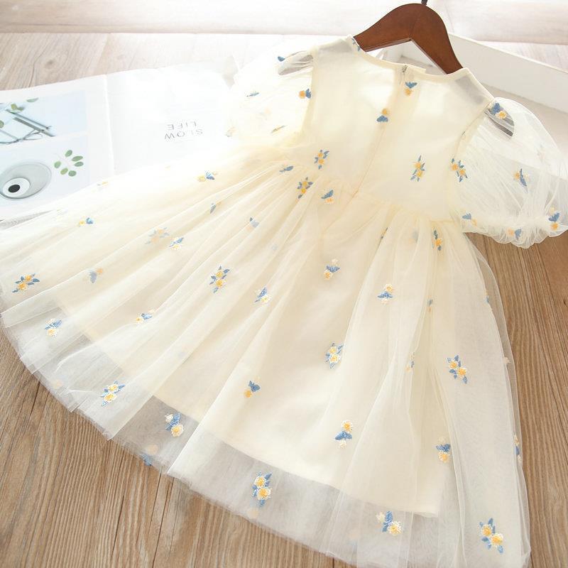 Vestido Infantil Tule Florzinhas