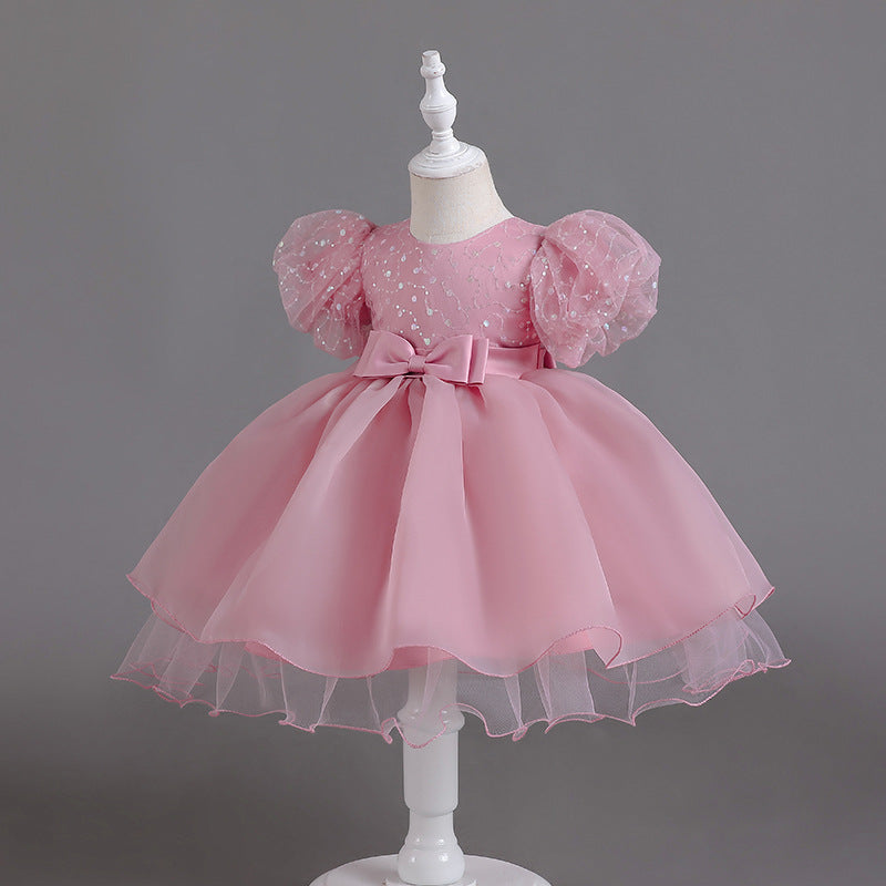 Vestido Infantil Bufante Laçinho