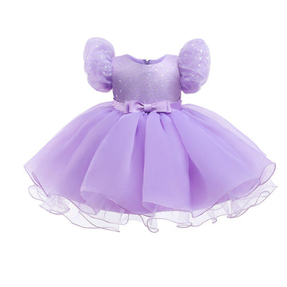 Vestido Infantil Bufante Laçinho