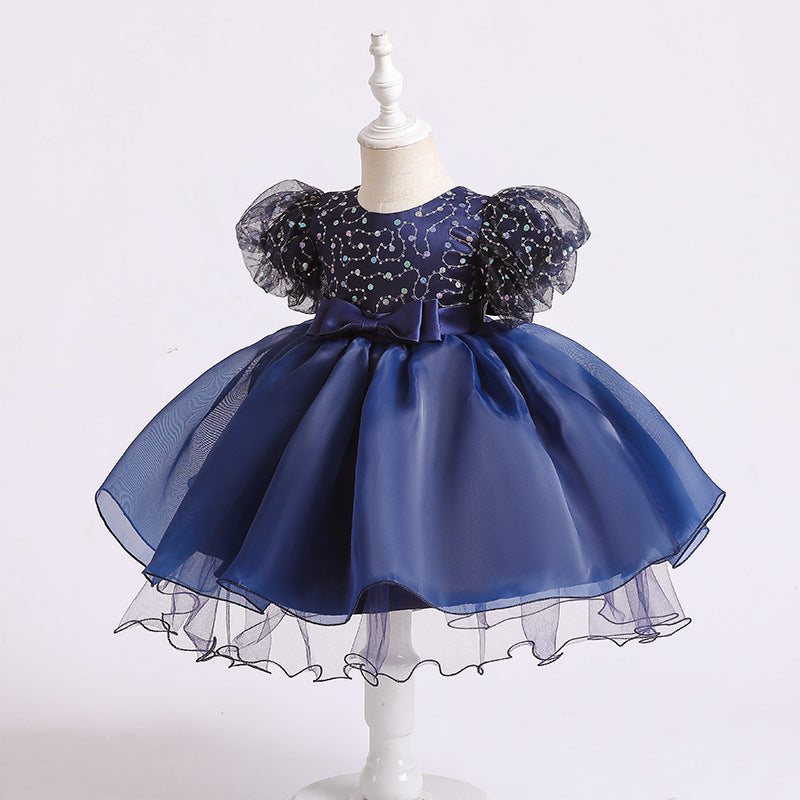 Vestido Infantil Bufante Laçinho