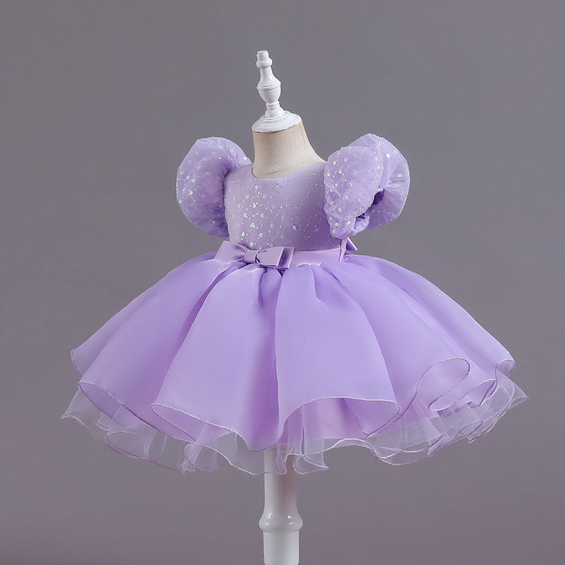 Vestido Infantil Bufante Laçinho