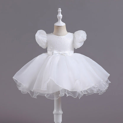 Vestido Infantil Bufante Laçinho