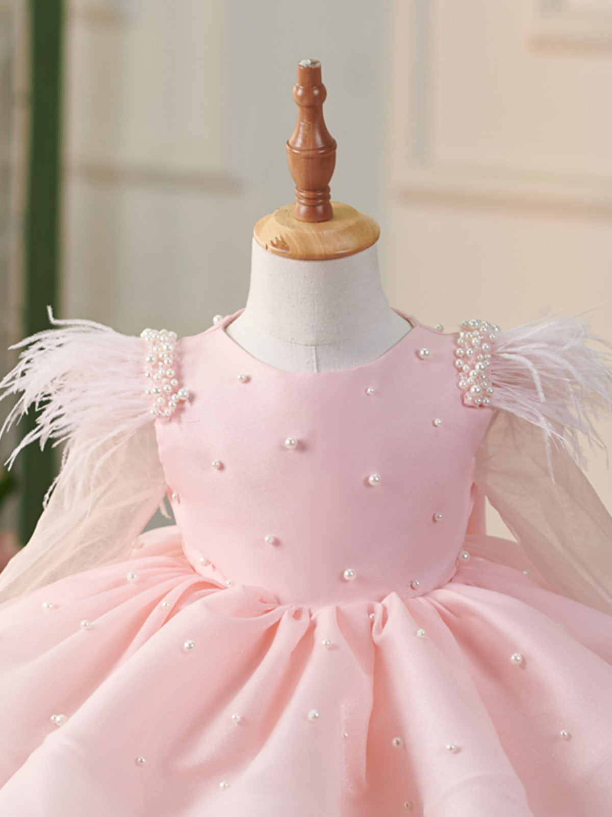 Vestido De Festa Infantil Rosa Pérolas