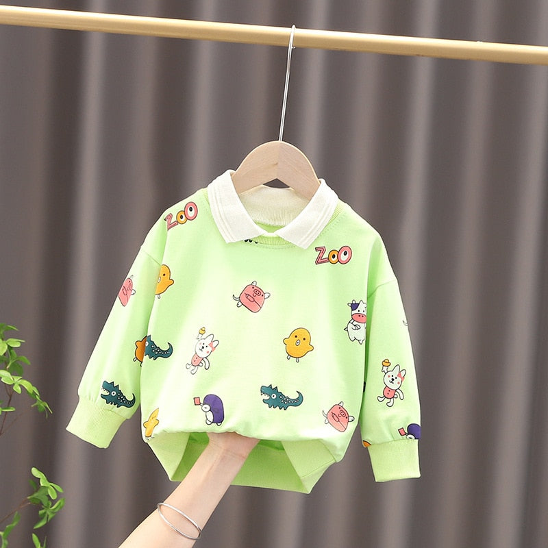 Blusa Inverno Zoo Blusa Loja Click Certo Verde 6-12 Meses 