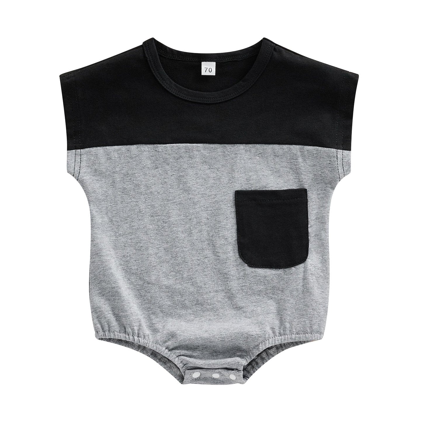 Body Infantil Bolsinho Loja Click Certo Preto 0-6 Meses 