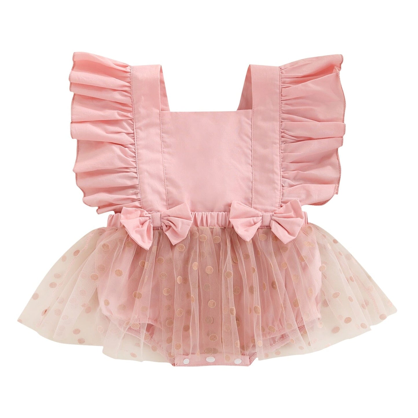 Body Infantil Feminino Bolinhas Loja Click Certo Rosa 0-6 Meses 