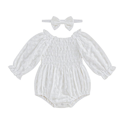 Body Infantil Feminino Branco + Faixa Loja Click Certo 0-6 Meses 