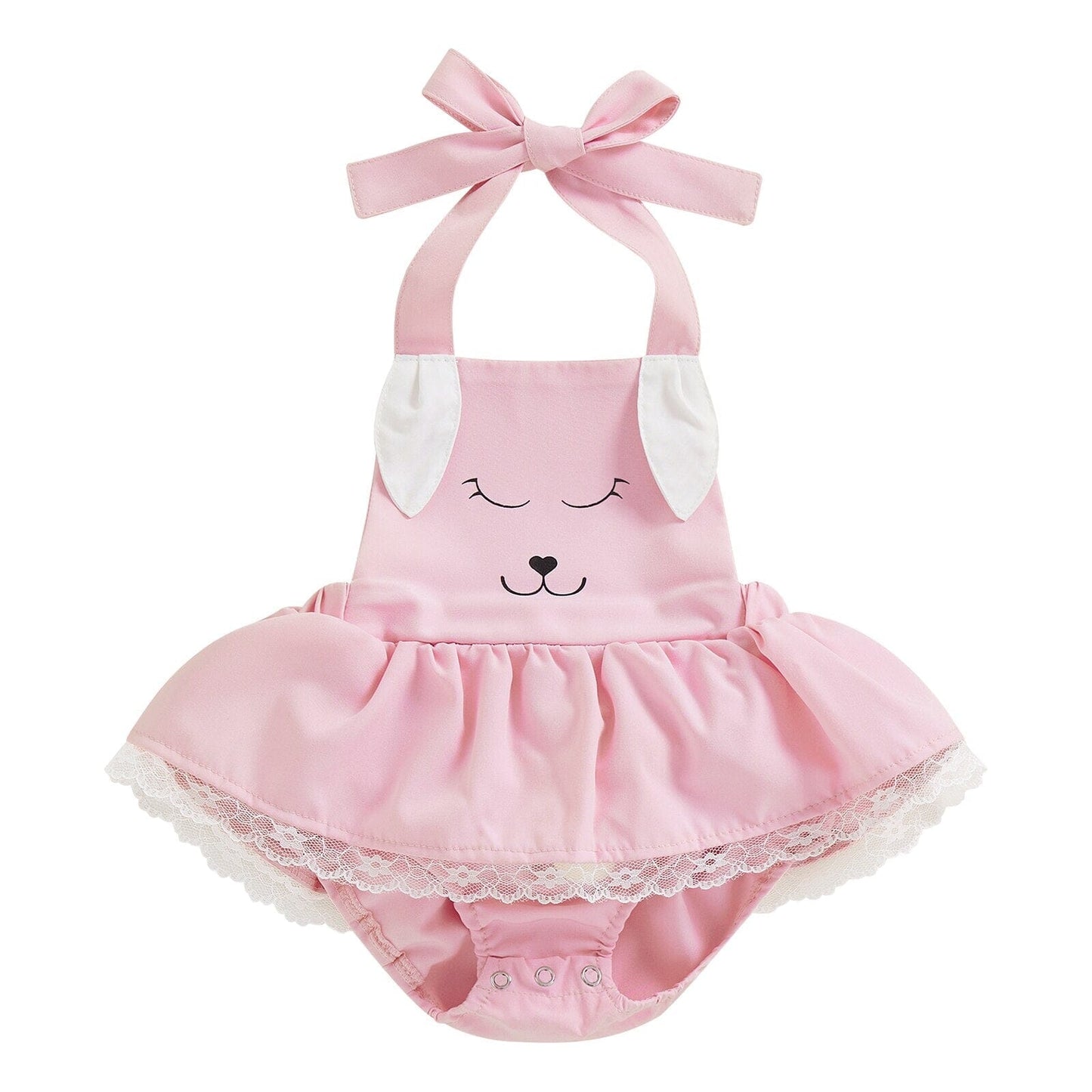 Body Infantil Feminino Rosa Coelhinho Loja Click Certo 0-6 Meses 