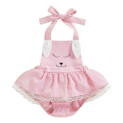 Body Infantil Feminino Rosa Coelhinho Loja Click Certo 0-6 Meses 