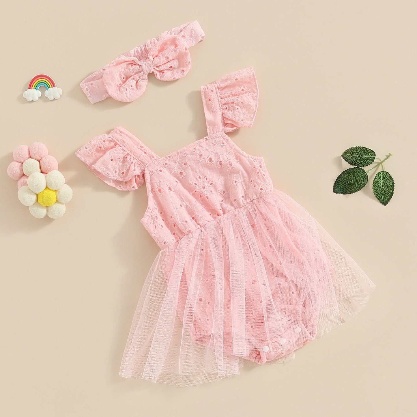 Body Infantil Lese e Sainha Tule + Faixa Loja Click Certo 