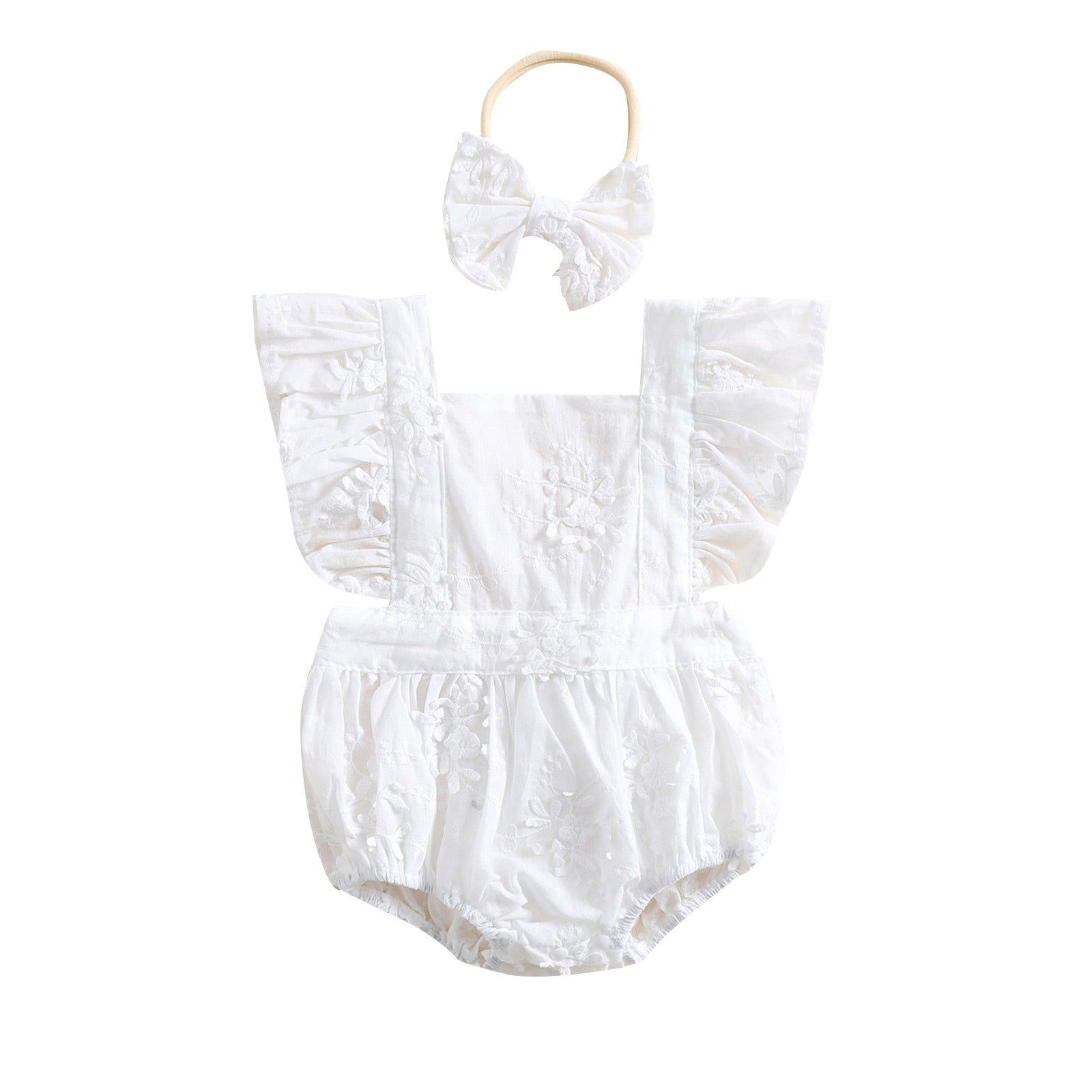 Body Infantil Renda + Tiara Laço body Loja Click Certo 