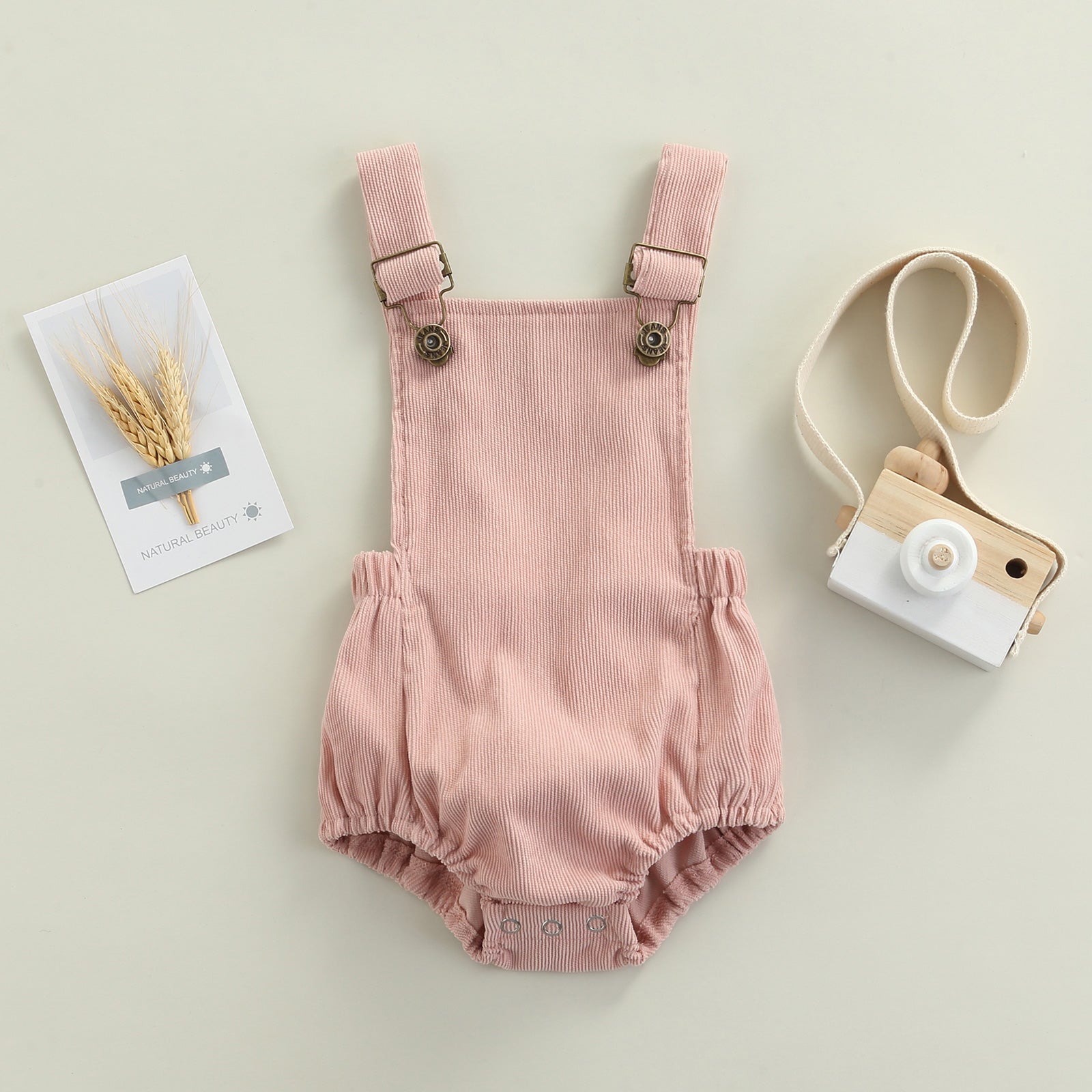 Body Romper Canelado Delicado Jardineira Loja Click Certo Rosa 0-3 meses 34cm 