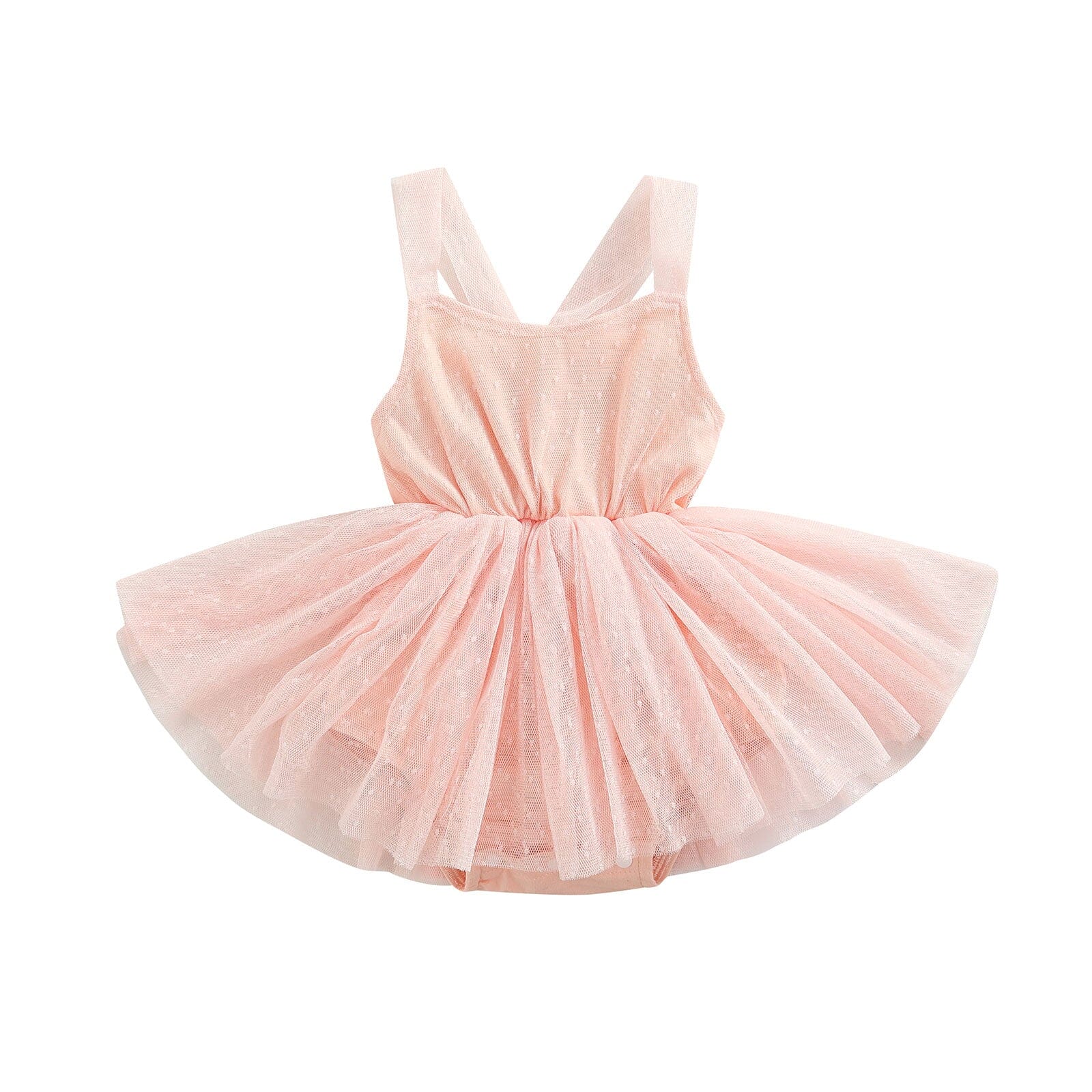 Body Vestido Infantil Rosa Tule Loja Click Certo 0-6 Meses 