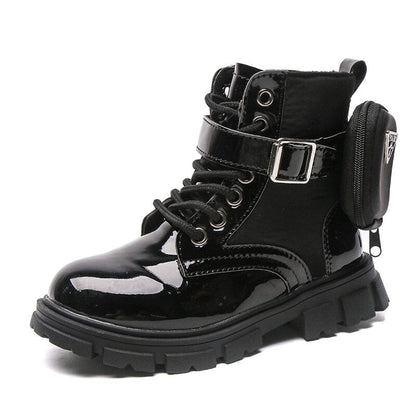 Bota Infantil Feminina Apelúciada Cintinho Loja Click Certo Preto 12-18 Meses Palmilha 13.5cm 