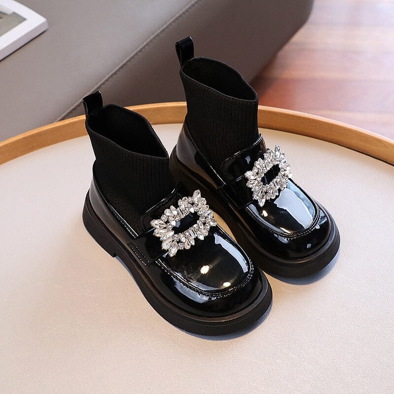 Bota Infantil Meia Princesa Loja Click Certo Preto 3 Anos e Meio á 4 Anos Palmilha 16.5cm 