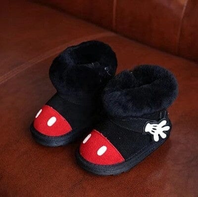 Bota Infantil Pele Mickey Mouse Loja Click Certo Preto 9-11 Meses Palmilha 12.5cm 