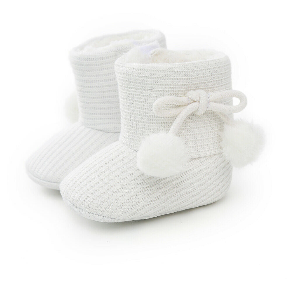 Bota Pom Pom Bota Loja Click Certo Branco 0-6 Meses 