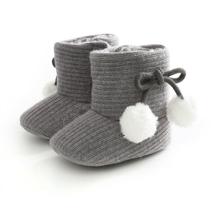 Bota Pom Pom Bota Loja Click Certo Cinza 0-6 Meses 