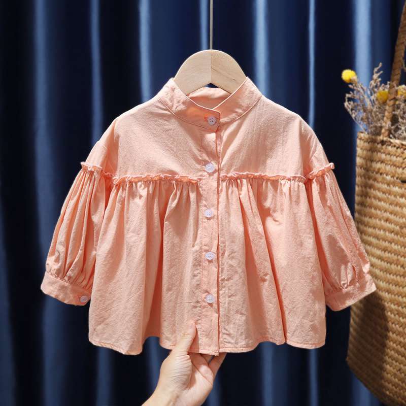 Camisa Infantil Feminina camisa Loja Click Certo Laranja 6-12 Meses 