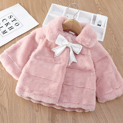 Casaco Infantiil Feminino Pele Princesinha Loja Click Certo Rosa 6-12Meses 