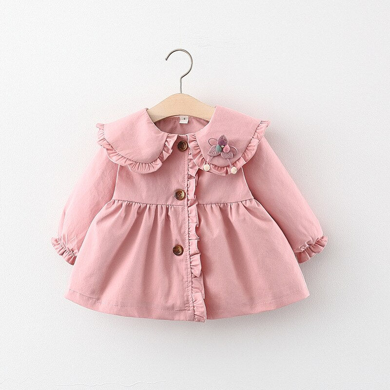 Casaco Infantil Feminino Gola Fofa Casaco Loja Click Certo Rosa 4-6 Meses 