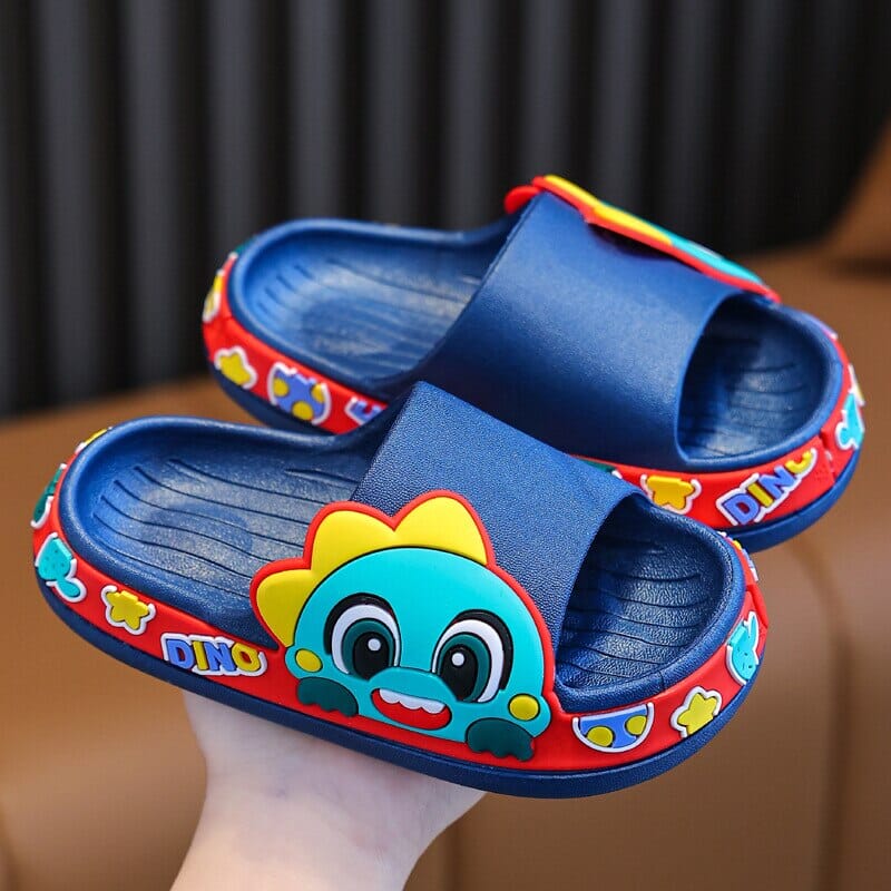 Chinelo Infantil Animais Divertidos Loja Click Certo Azul 3 Anos á 3 Anos e Meio Palmilha 16cm 