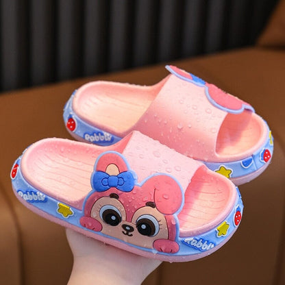 Chinelo Infantil Animais Divertidos Loja Click Certo Rosa 3 Anos á 3 Anos e Meio Palmilha 16cm 