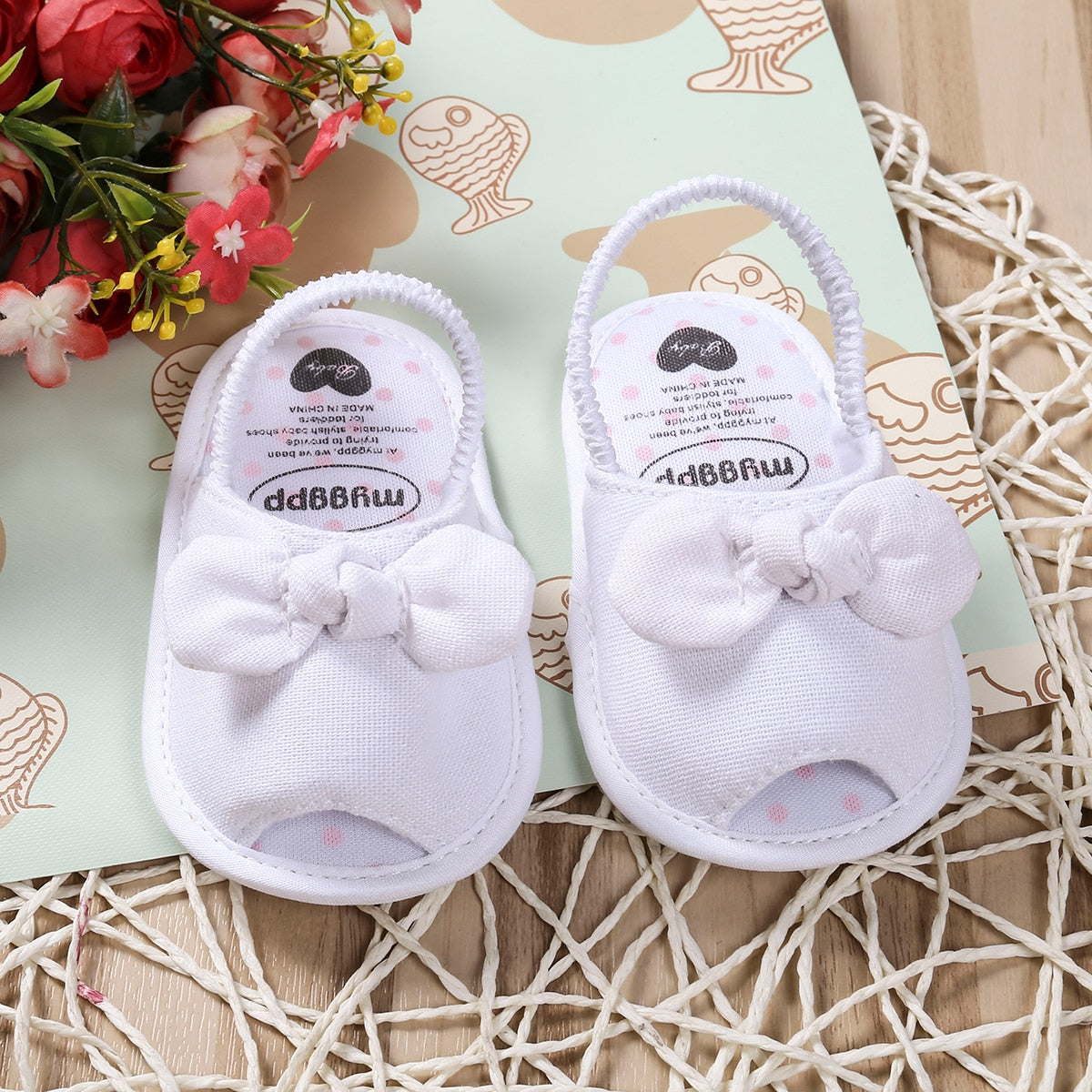 Chinelo Lacinho Chinelo Loja Click Certo Branco 0-6 Meses 11cm 