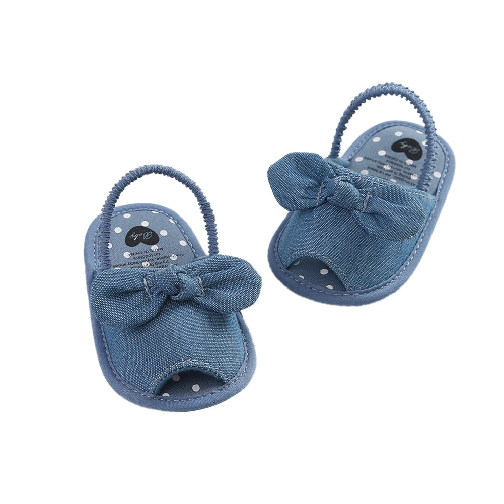 Chinelo Lacinho Chinelo Loja Click Certo Jeans 0-6 Meses 11cm 