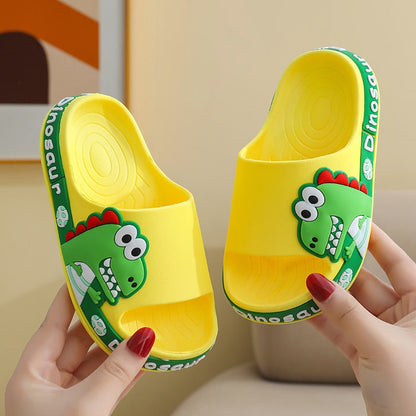 Chinelo Nuvem Infantil Dino crocks Loja Click Certo Amarelo 3 Anos e Meio á 4 Anos Palmilha 16.5cm 