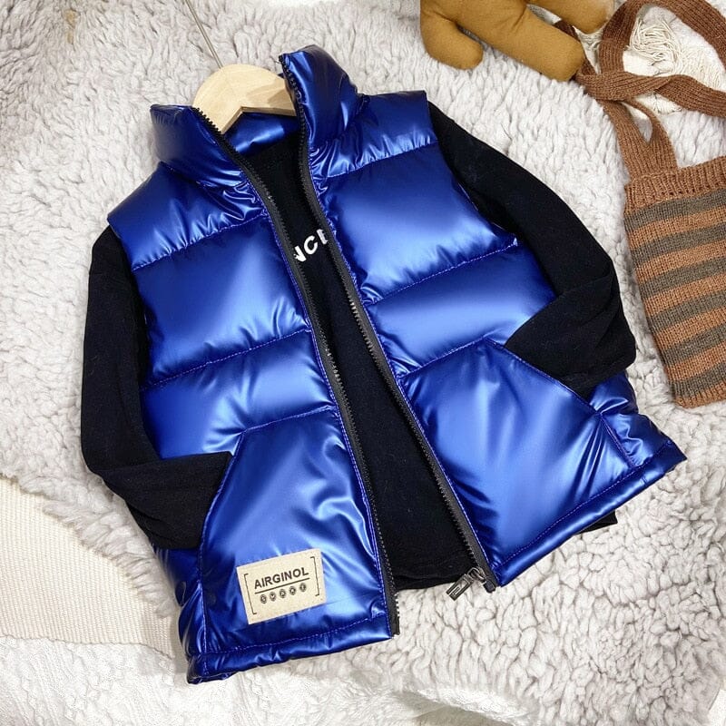 Colete Infantil Puffer Loja Click Certo Azul 2-3 Anos 