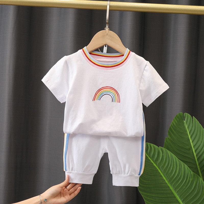 Conjunto Arco -íris Conjunto Loja Click Certo Branco 9-12 Meses 