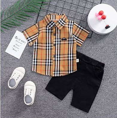 Conjunto Infantil Camisa Bulberry Conjunto Loja Click Certo Preto 9-12 Meses 