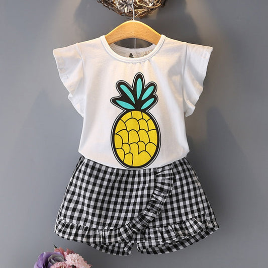 Conjunto Infantil Feminino Abacaxi conjunto Loja Click Certo 