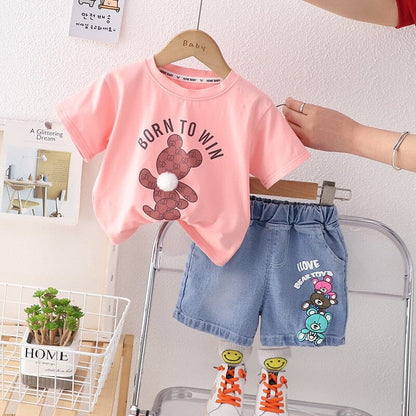 Conjunto Infantil Feminino Coelhinho Pompom Loja Click Certo Rosa 6-12 Meses 