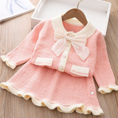 Conjunto Infantil Feminino Gola e Laçinho Loja Click Certo Rosa 6-12 Meses 