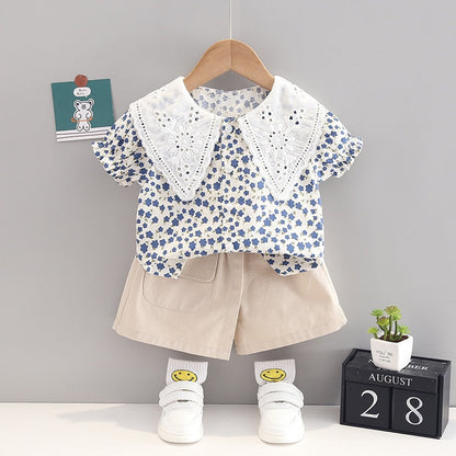 Conjunto Infantil Feminino Gola Lese conjunto Loja Click Certo Azul 2-3 Anos 