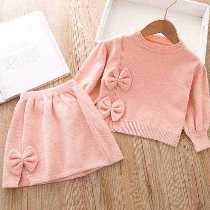 Conjunto Infantil Feminino Inverno Laçinho Loja Click Certo Rosa 6-12 Meses 