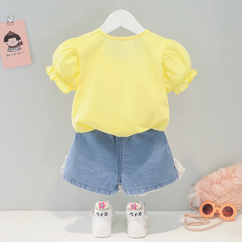 Conjunto Infantil Feminino Laço conjunto Loja Click Certo 