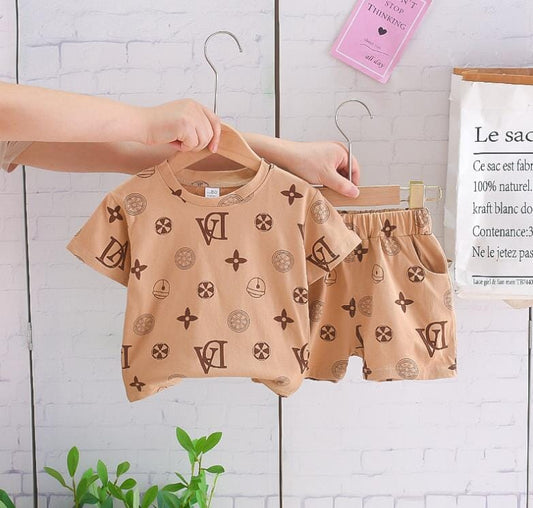 Conjunto Infantil Feminino LV 0 Loja Click Certo Bege 0-6 Meses 